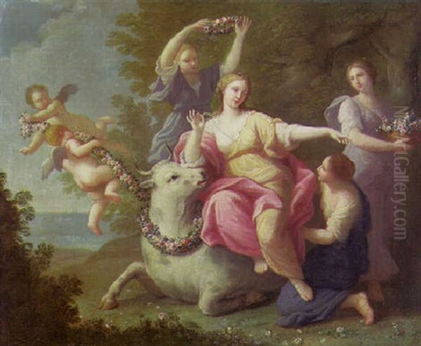 The Rape Of Europa Oil Painting by Marc Antonio Franceschini