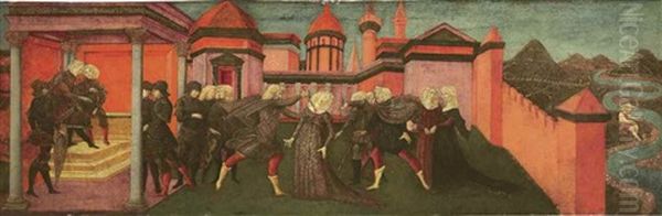 The Death Of Virginia (collab W/his Workshop) Oil Painting by  Francesco di Giorgio Martini