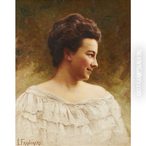 Portrait Of A Lady Oil Painting by Joseph-Charles Franchere