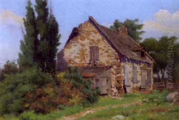 Maison De Ferme Abandonnee Oil Painting by Joseph-Charles Franchere