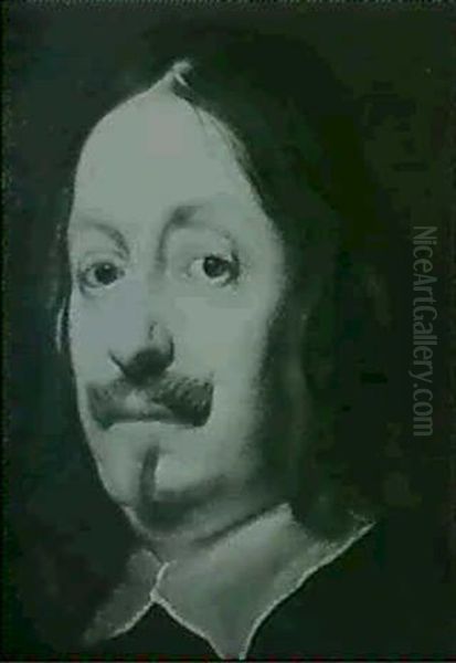 A Portrait Of A Cavalier, Bust Length, Wearing A Linen      Collar Oil Painting by Peeter Franchoys