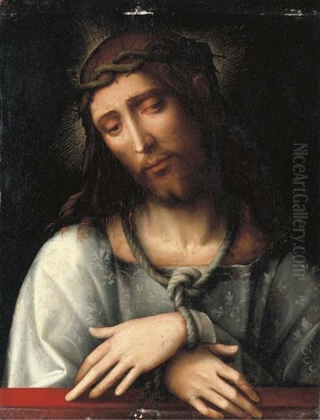 Christ The Man Of Sorrows Oil Painting by Francesco Francia