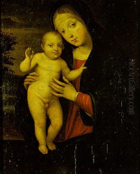 Madonna Col Bambino Oil Painting by Francesco Francia