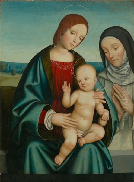 The Virgin And Child With Saint Anne Oil Painting by Giacomo Francia