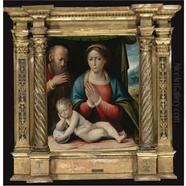 The Madonna And Child With Saint Joseph Oil Painting by Giacomo Francia