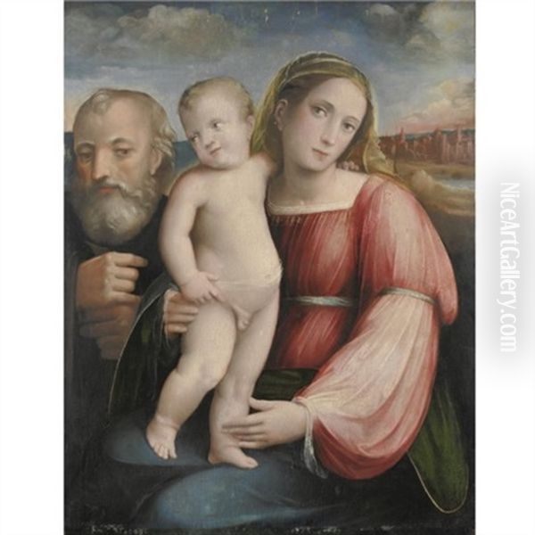 Sacra Famiglia Oil Painting by Giacomo Francia