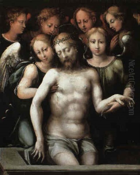 The Lamentation Oil Painting by  Franciabigio