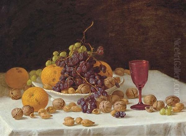 Fruit Still Life Oil Painting by John F. Francis