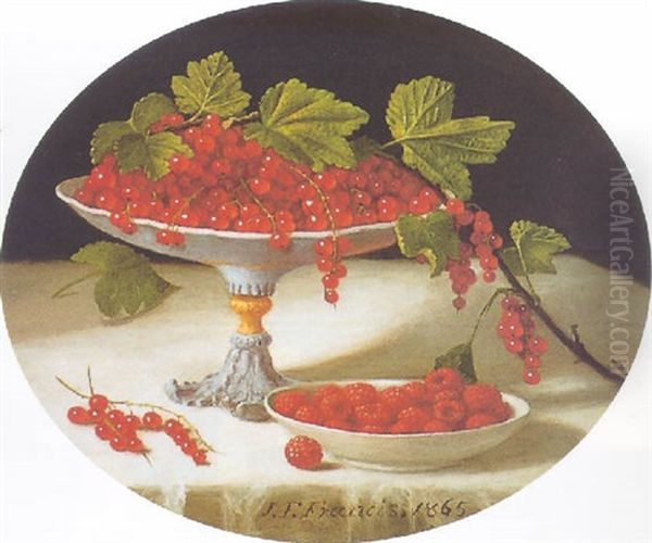 Currants In A Compote Oil Painting by John F. Francis