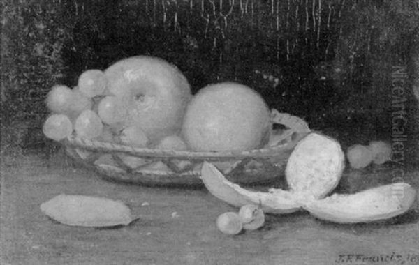 A Still Life With Fruit Oil Painting by John F. Francis