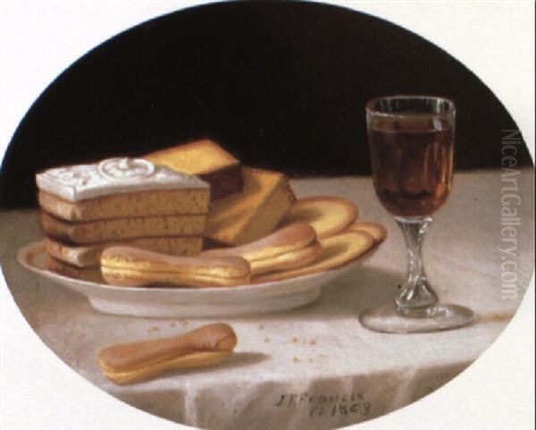 Still Life With Sweets And Wine Oil Painting by John F. Francis