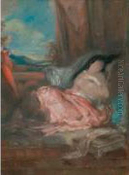 Pastel Oil Painting by Jules Robert Auguste