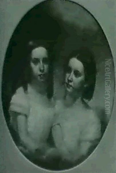 Two Sisters Oil Painting by John F. Francis