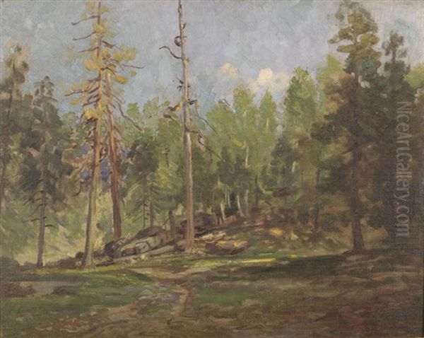 Clear Spring Mountain Day Oil Painting by John Bond Francisco