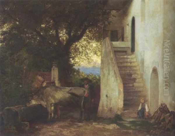 Aus Eppan Bei Bozen Oil Painting by Adolf Theodor Franck