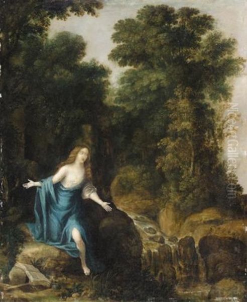 The Penitent Mary Magdalene In The Wilderness Oil Painting by Gabriel Franck