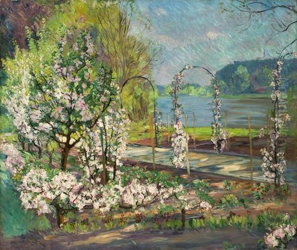 Obstgarten Im Garten Von Cornelie Richter Am Kleinen Wannsee Oil Painting by Philipp Franck