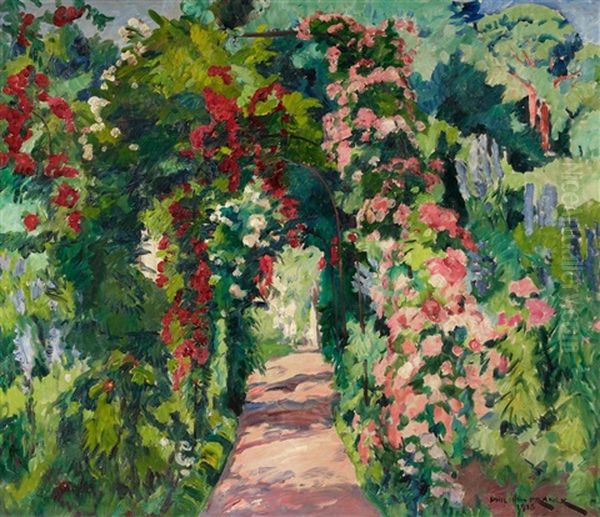 Garten Am Wannsee Bei Berlin Oil Painting by Philipp Franck