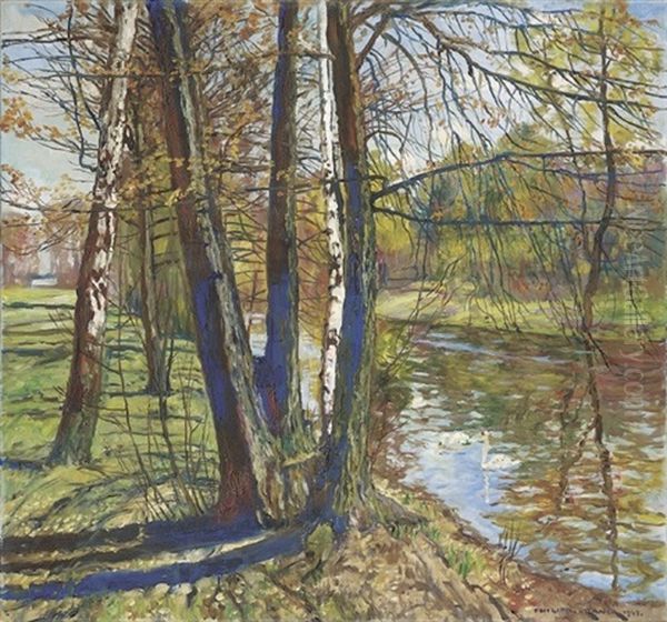 Am Hasengraben (potsdam) Oil Painting by Philipp Franck