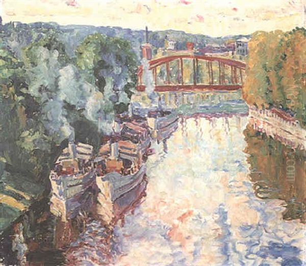 Havelbrucke (potsdam) Oil Painting by Philipp Franck