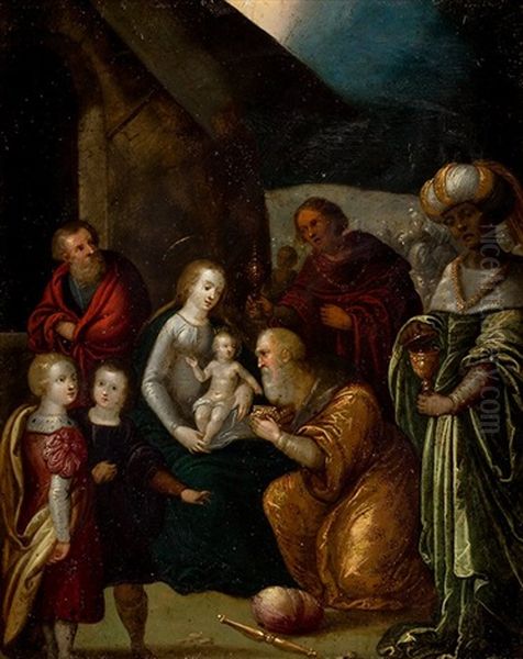 La Adoracion De Los Reyes Magos Oil Painting by Frans Francken III