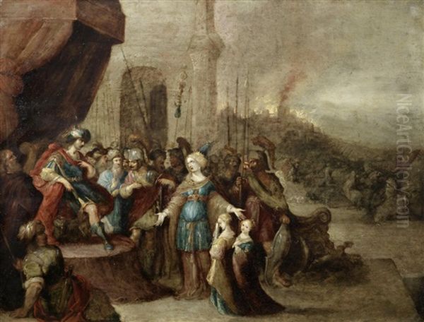 The Family Of Darius Before Alexander Oil Painting by Frans Francken III