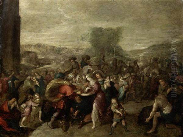 The Exodus From Egypt Oil Painting by Frans Francken III