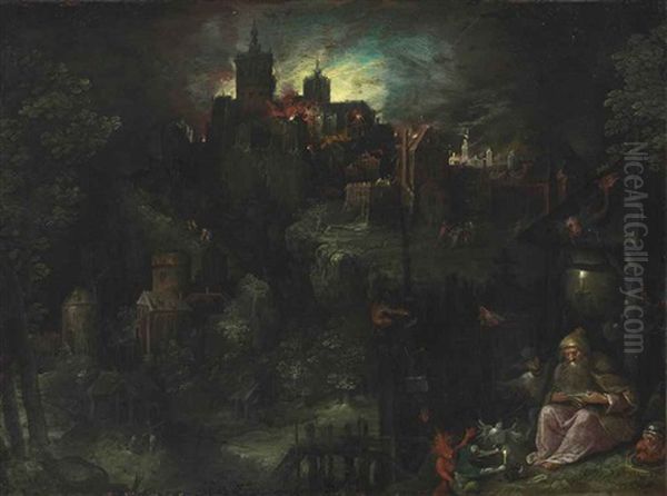 The Temptation Of Saint Anthony Oil Painting by Frans Francken III