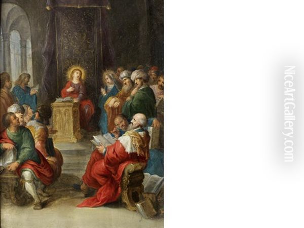 Christ Amongst The Doctors Oil Painting by Frans Francken III