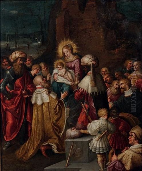 L'adoration Des Mages Oil Painting by Frans Francken III