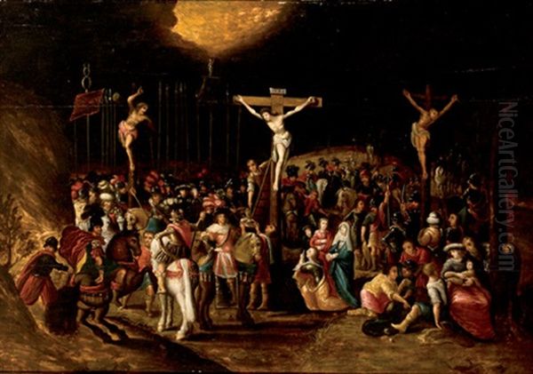 Calvario Oil Painting by Frans Francken III