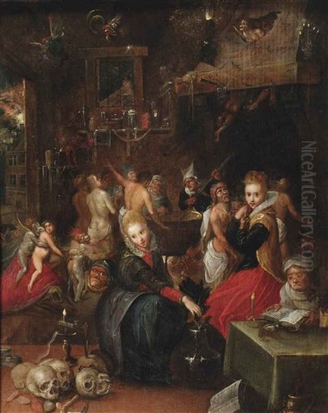 The Witches Sabbath Oil Painting by Frans Francken III