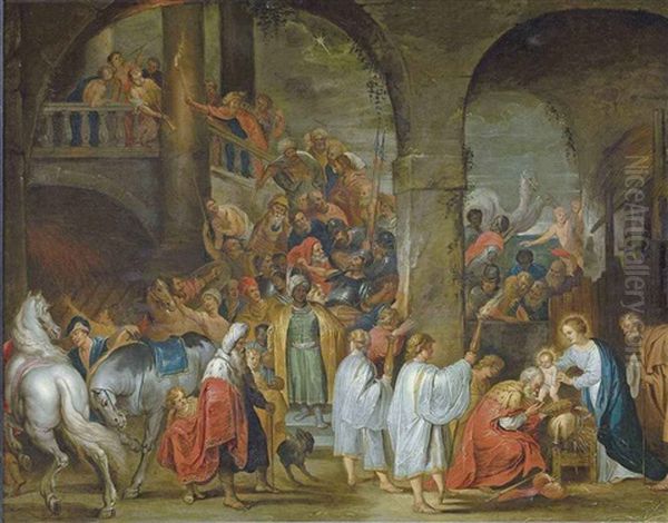 The Adoration Of The Magi Oil Painting by Frans Francken III