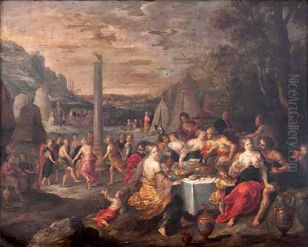 Adoracion Del Becerro De Oro Oil Painting by Frans Francken III