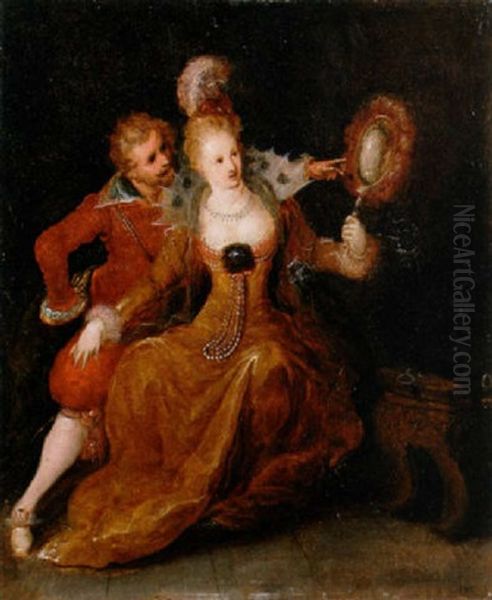 The Sense Of Sight Oil Painting by Frans Francken III