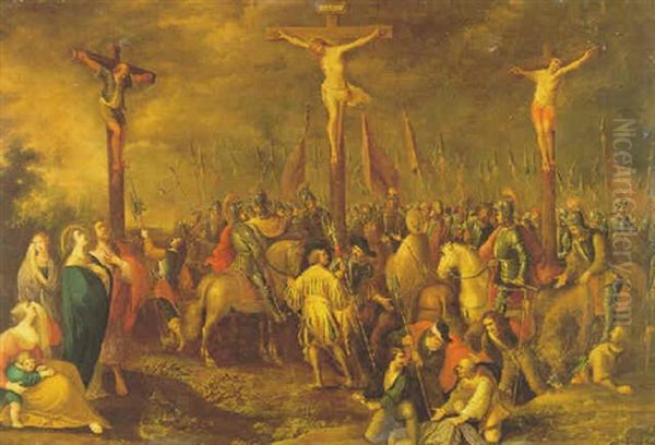 Calvario Oil Painting by Frans Francken III