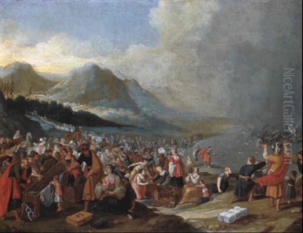 Die Israeliten Nach Dem Durchgang Durch Das Rote Meer Oil Painting by Frans Francken III