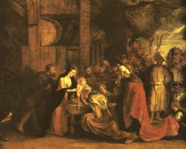 L'adoration Des Rois Mages Oil Painting by Frans Francken III