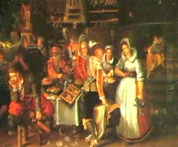 Scene D'auberge, Les Joueurs De Trictrac by Frans Francken III