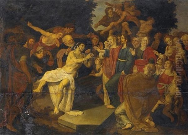 Die Auferweckung Des Lazarus Oil Painting by Ambrosius Francken the Elder