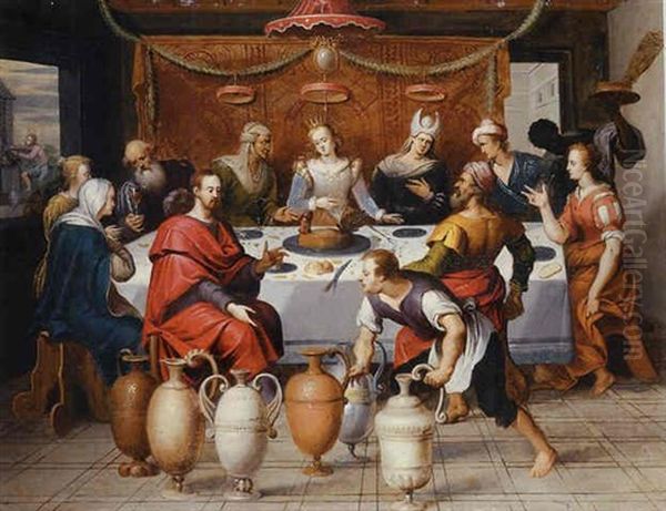 The Marriage At Cana Oil Painting by Ambrosius Francken the Elder