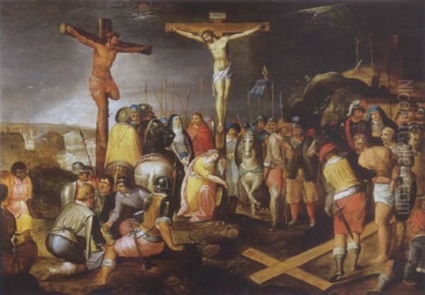 La Crucifixion Oil Painting by Ambrosius Francken the Elder