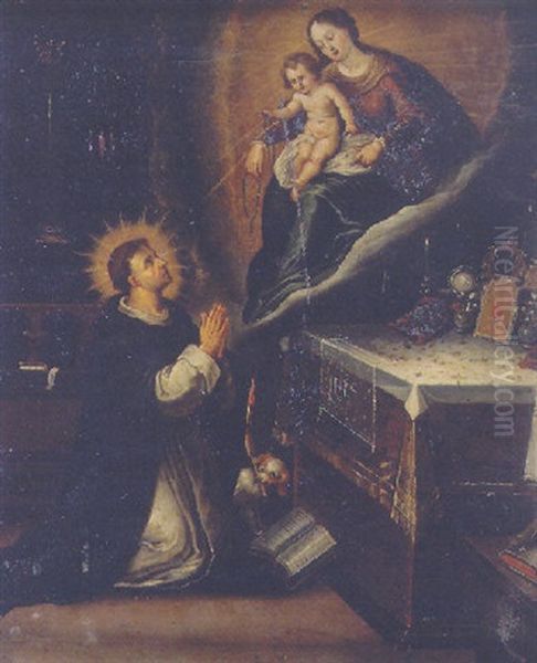 The Vision Of Saint Dominic Oil Painting by Ambrosius Francken the Elder