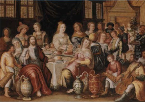 The Marriage At Cana Oil Painting by Ambrosius Francken the Elder