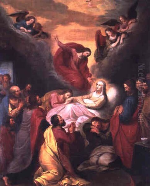 La Dormition De La Vierge Oil Painting by Ambrosius Francken the Elder