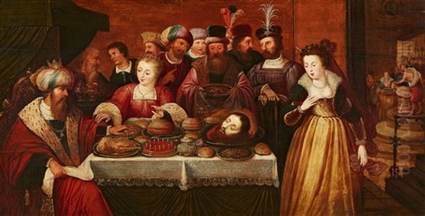 The Feast Of Herod Oil Painting by Frans Francken the Elder