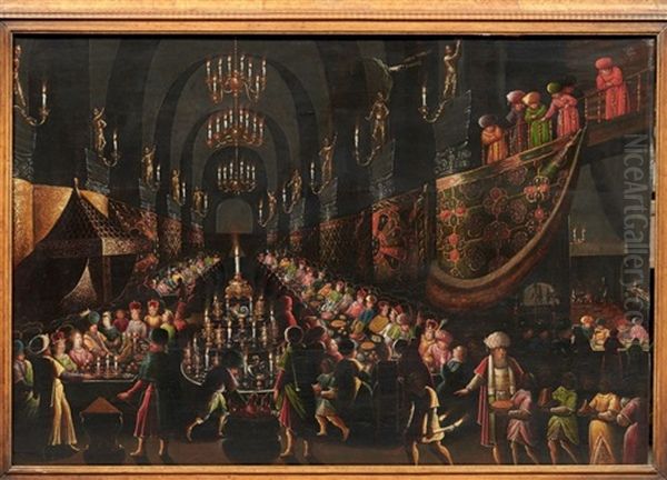 Le Festin De Balthazar Oil Painting by Frans Francken the Elder