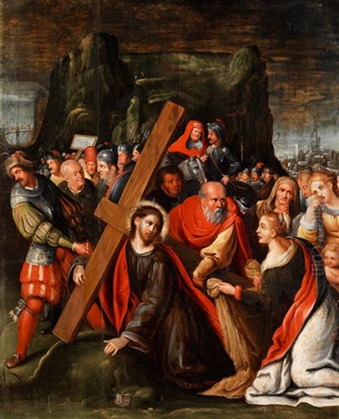 Christus Auf Dem Weg Zum Kalvarienberg Oil Painting by Frans Francken the Elder