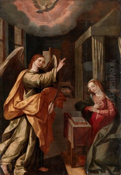 The Annunciation Oil Painting by Frans Francken the Elder