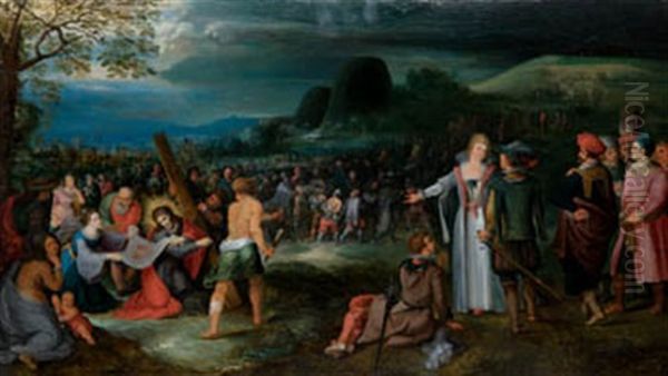 Cristo Y La Veronica Camino Del Calvario Oil Painting by Frans Francken the Elder